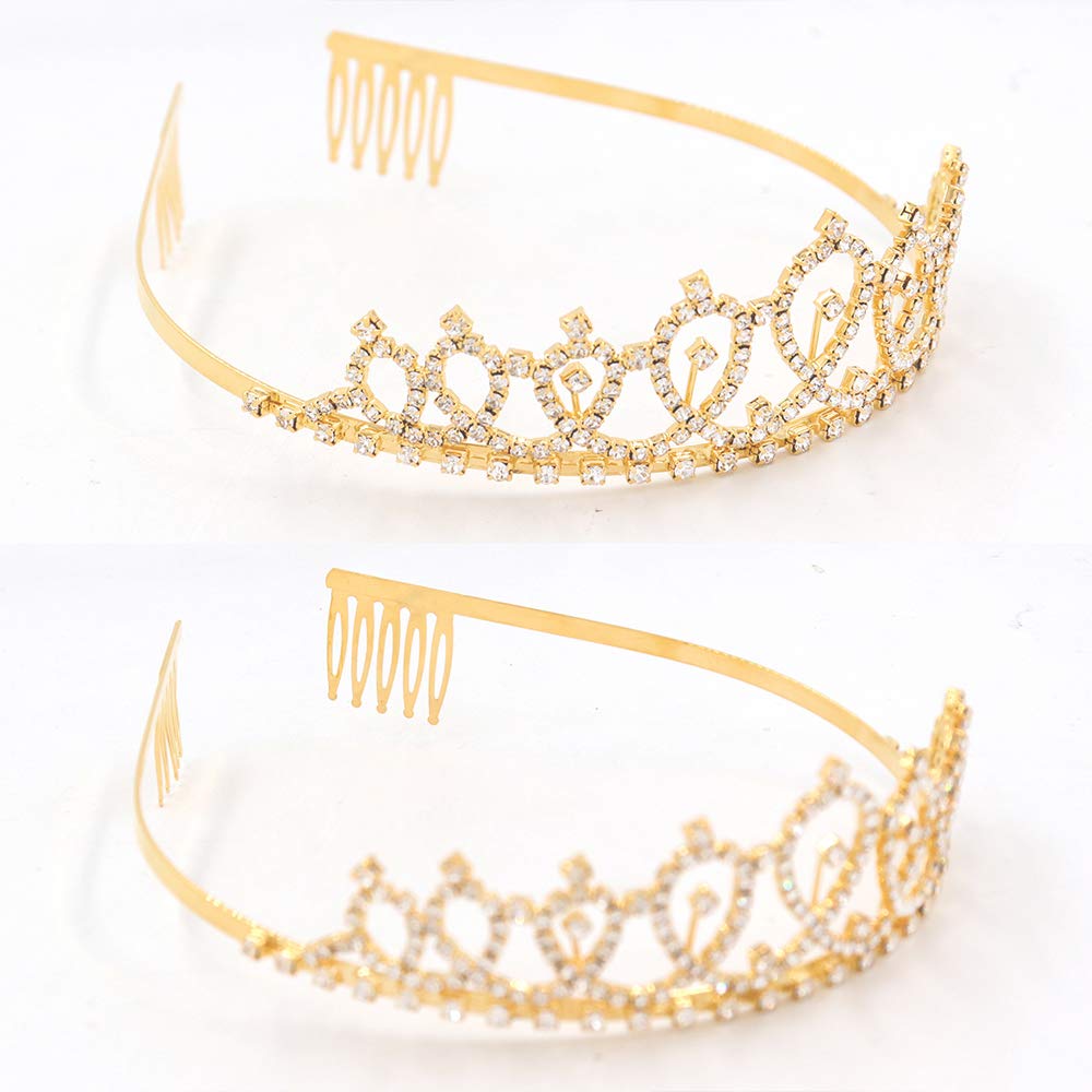 'Birthday Queen'' Sash & Rhinestone Tiara Kit - 21St 30Th Birthday Gifts Birthday Sash For Women Birthday Party Supplies (Gold